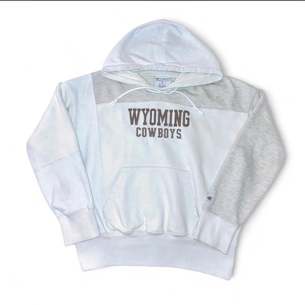 Champion Hooded Sweatshirt - Cream & White